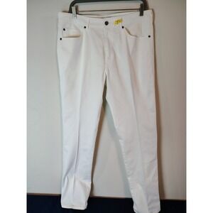 Peter Millar White 5 Pocket Pants Men's Size 36 Cotton Blend Sateen Stretch